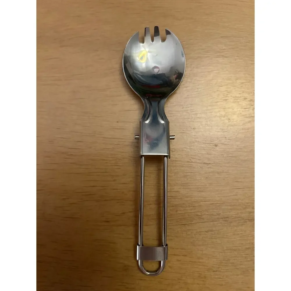 New Travel Outdoor Camping ⛺️ Utensils Tableware Folding Stainless Steel Spork